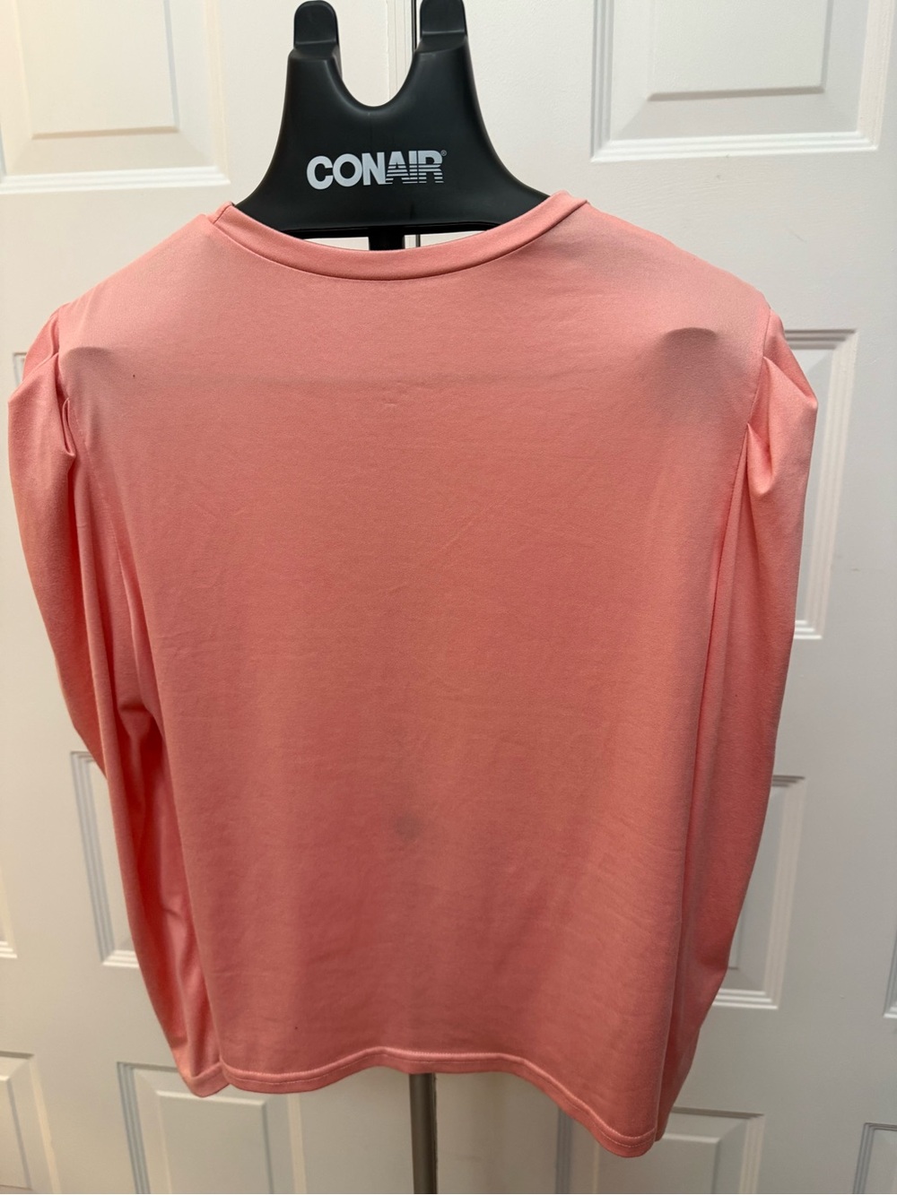 SHEIN Coral Pink Puff-Sleeve Crewneck Top - Picture 4 of 4